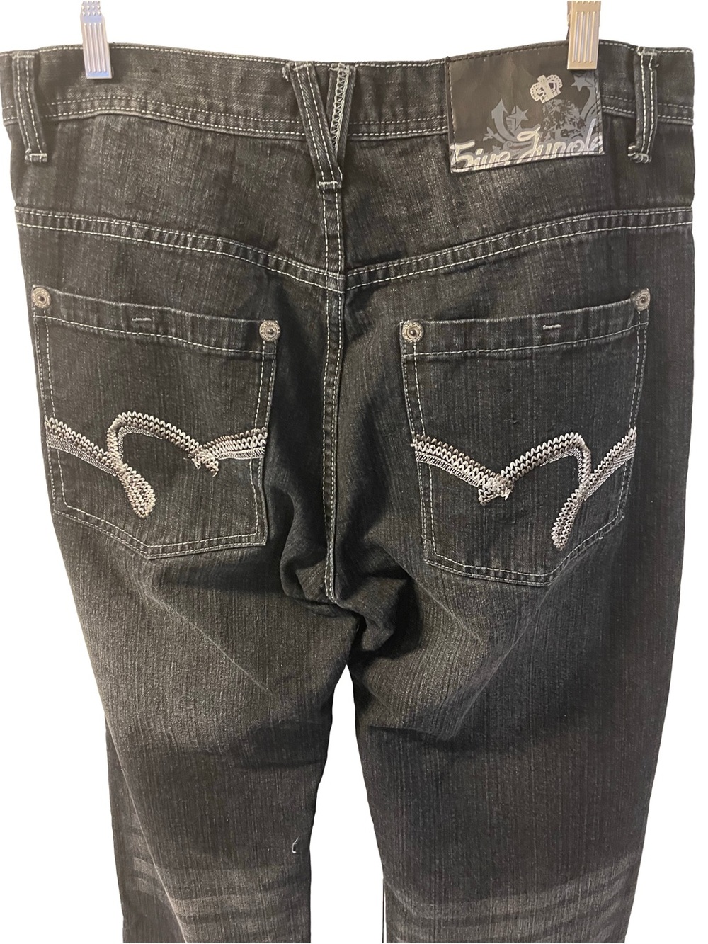 5ive Jungle & Co Baggy Classic Straight Leg Men's Jeans - Black Sz 36x33 EXC - Picture 4 of 8